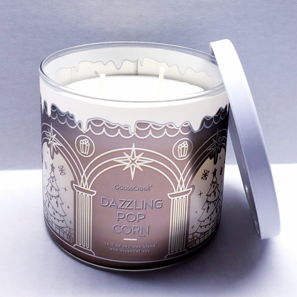 Goose Creek DAZZLING POPCORN Large 3-Wick Scented Candle, 14.5 oz - Picture 2 of 5
